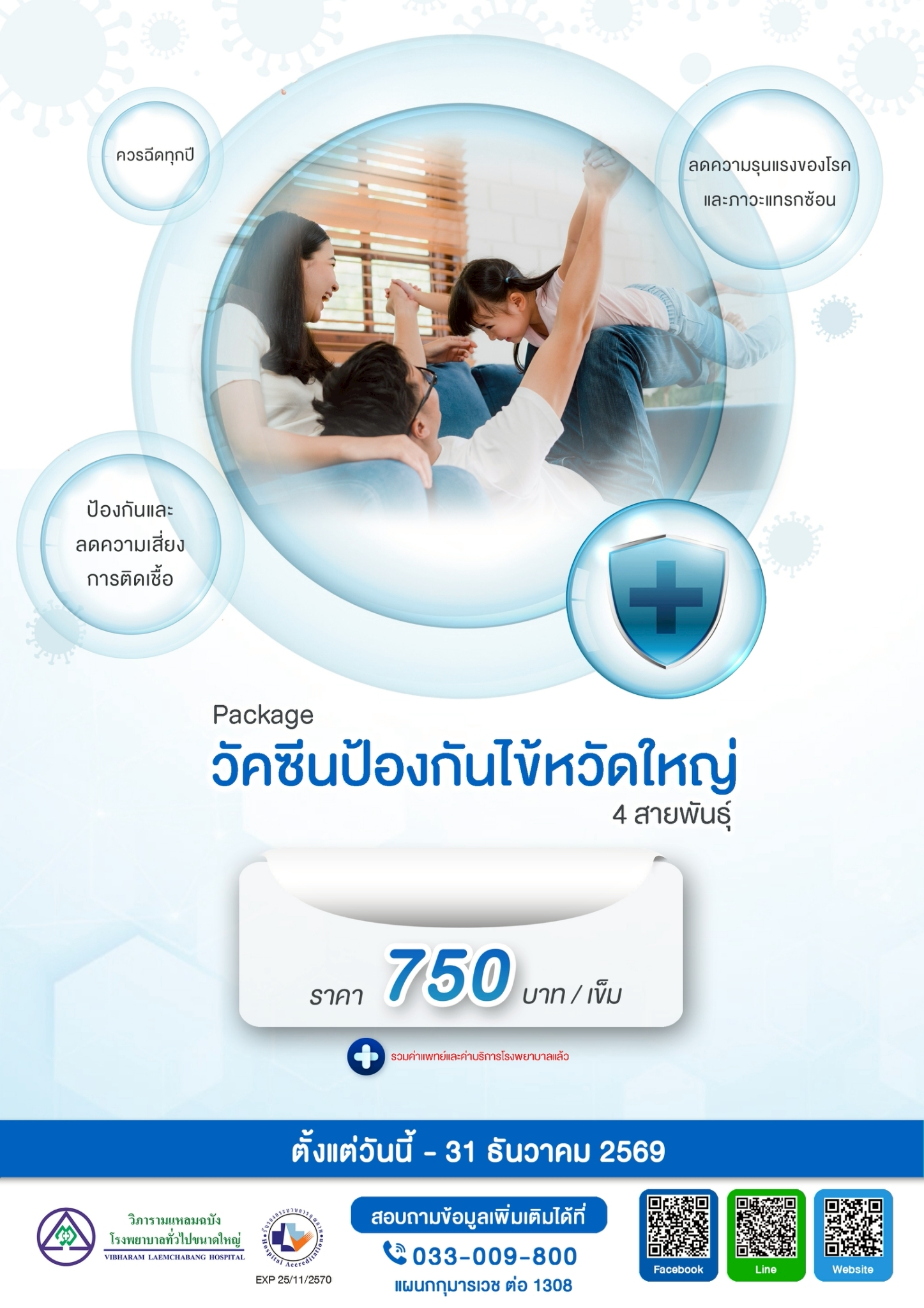 แพ็กเกจวัคซีนป้องกันไข้หวัดใหญ่ 4 สายพันธุ์